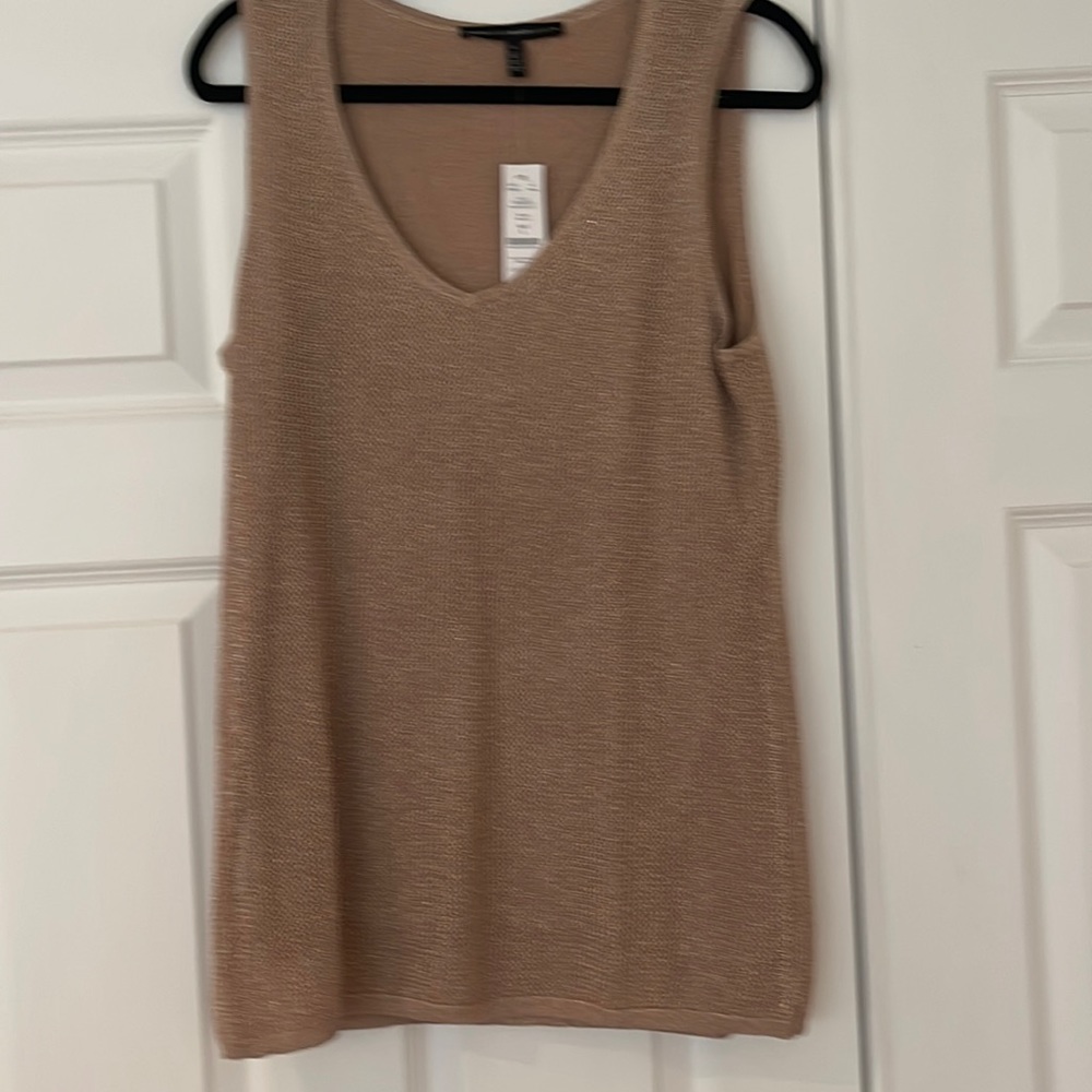 White House/Black Market sleeveless metallic shell